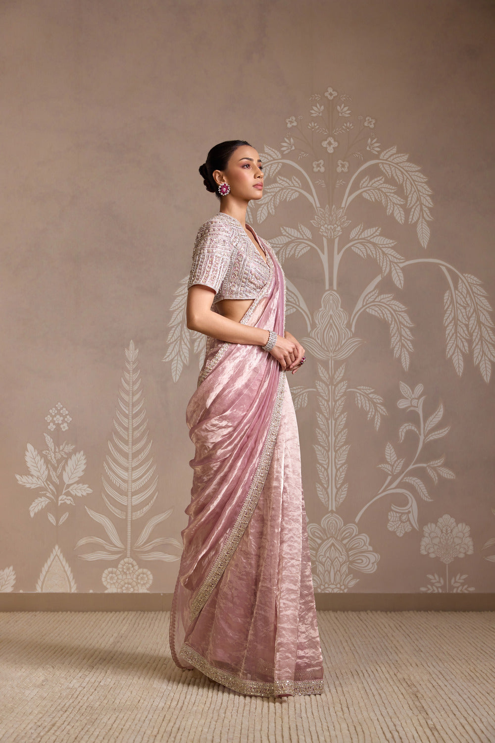 LILAC GOLD SAREE SET