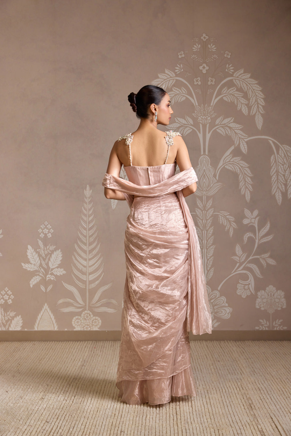 ROSE GOLD SAREE SET