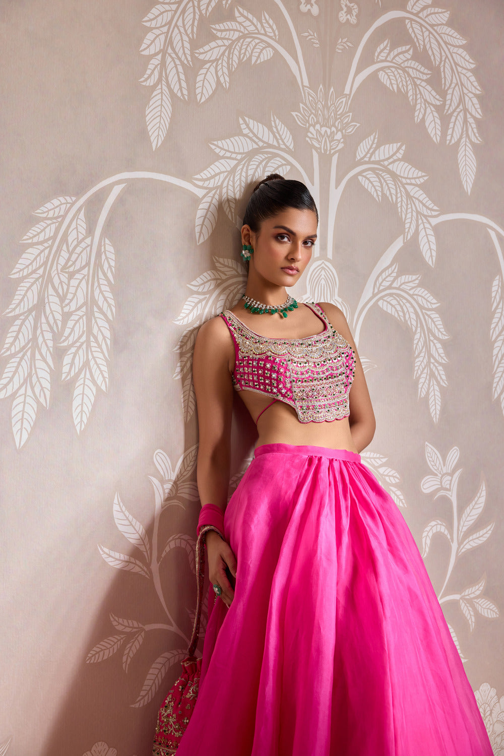 BRIGHT FUCSHIA LEHENGA SET