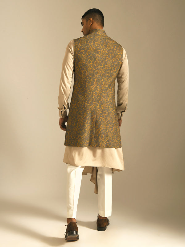 Printed Long Jawahar Jacket