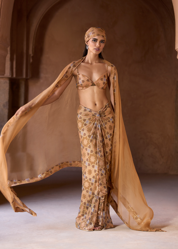 Safa Cape and Skirt Set