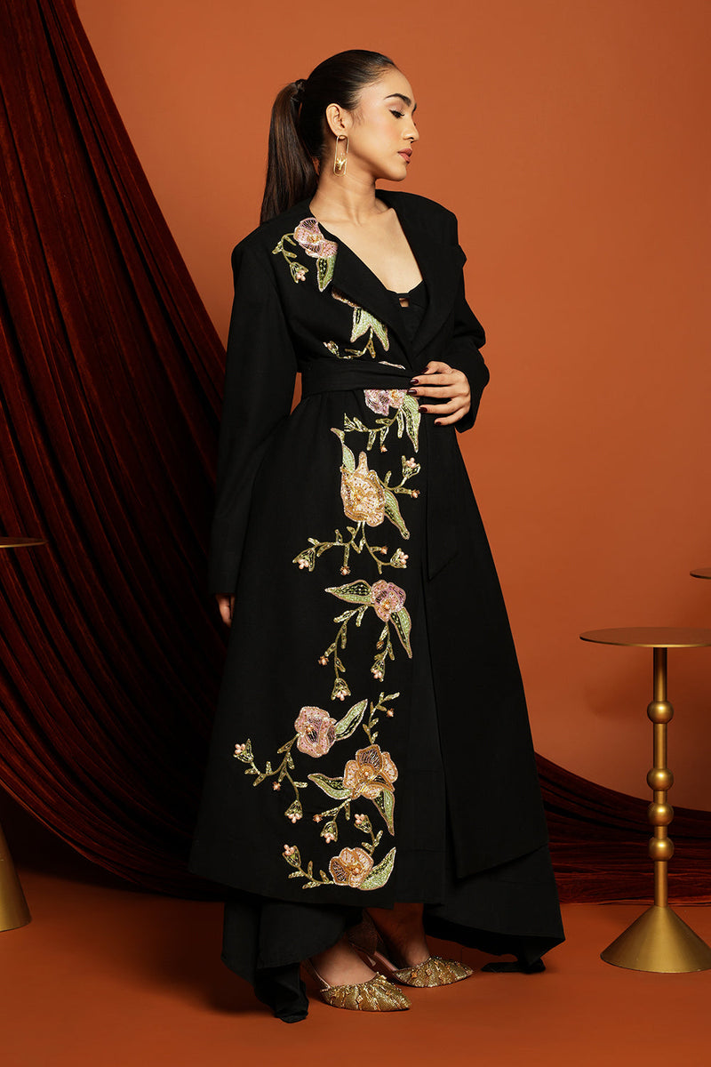 Clara - Black Woolen jacket