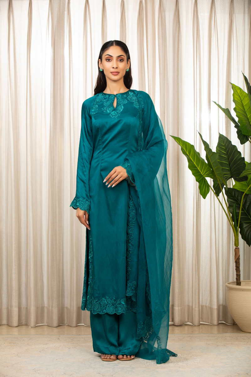 Teal Richa Long Set