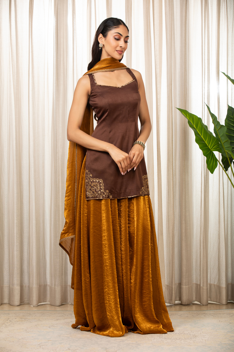 Jasmine Goldenish Sharara Set