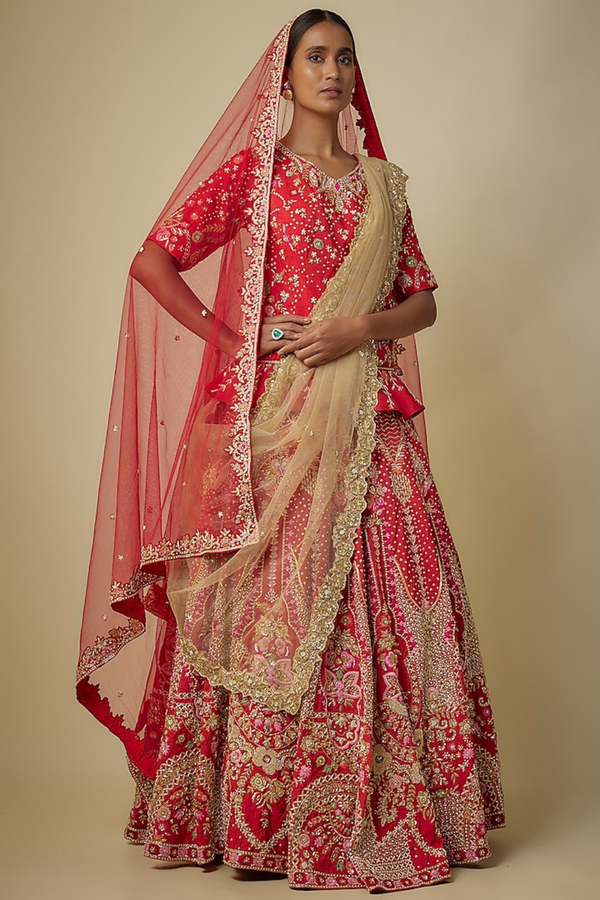 RED BRIDAL LEHENGA SET