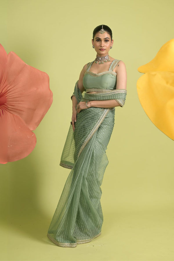 Matcha Melody Saree