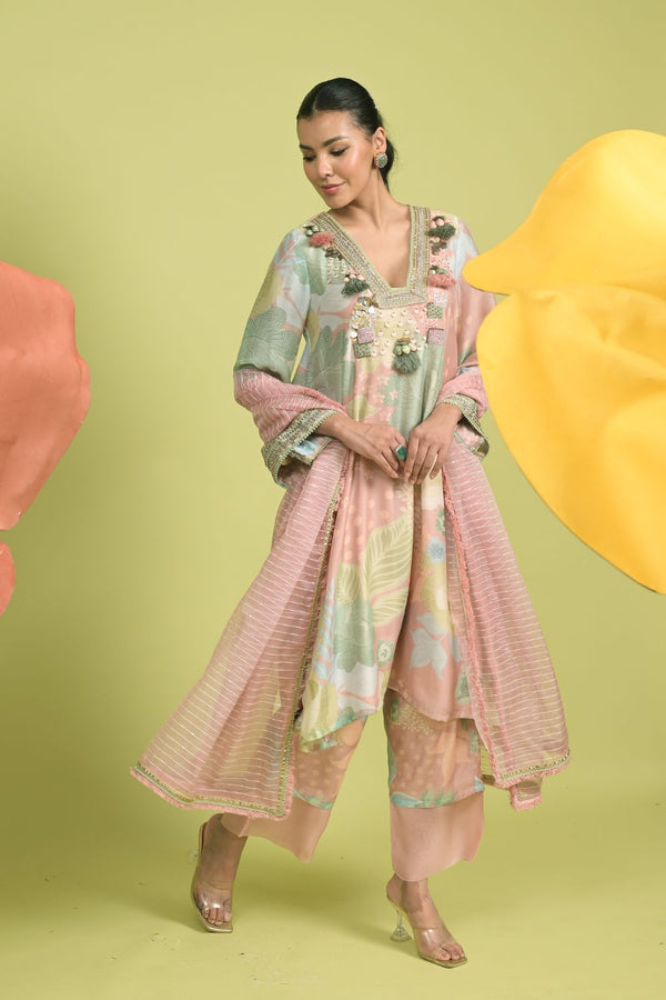 Rose Pink Choga Set