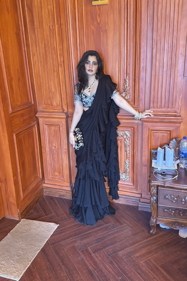 LASHA RUFFLE SAREE SET