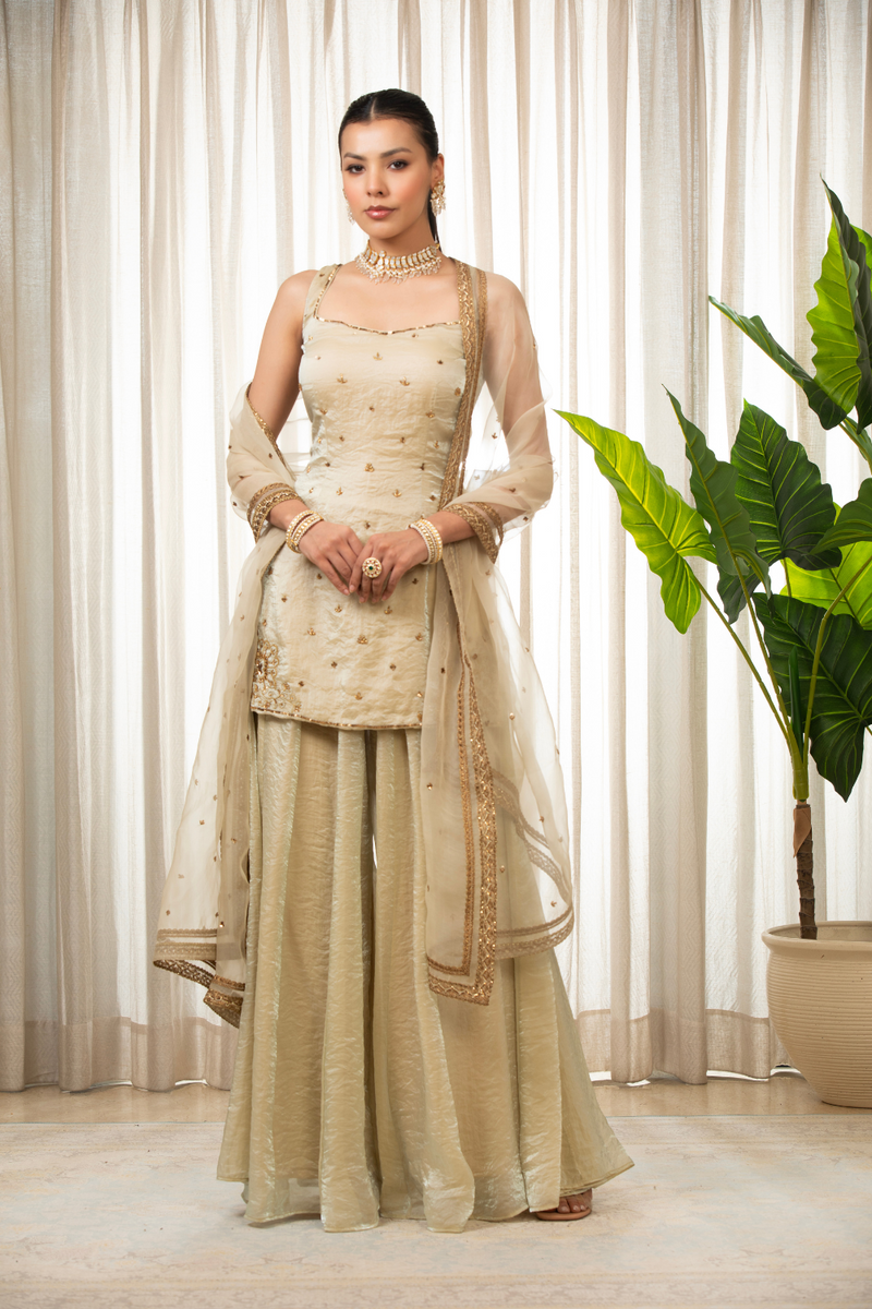 Jasmine Creamish Sharara Set