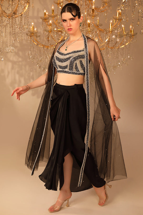 Dhoti Cape Set