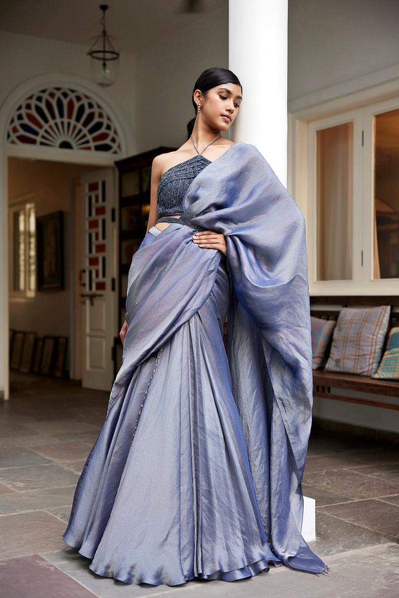 Chloe Draped Saree Set