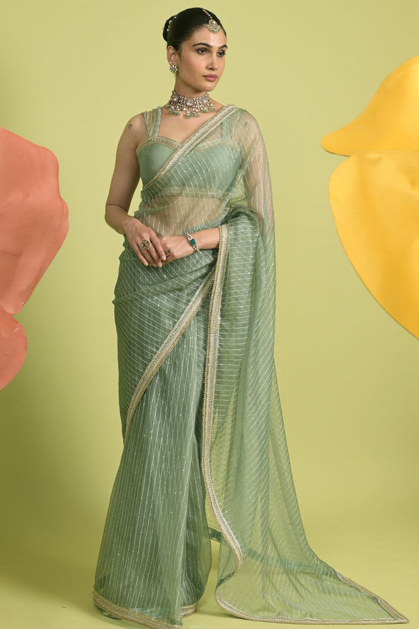 Matcha Melody Saree
