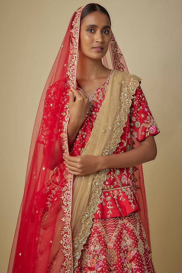 RED BRIDAL LEHENGA SET