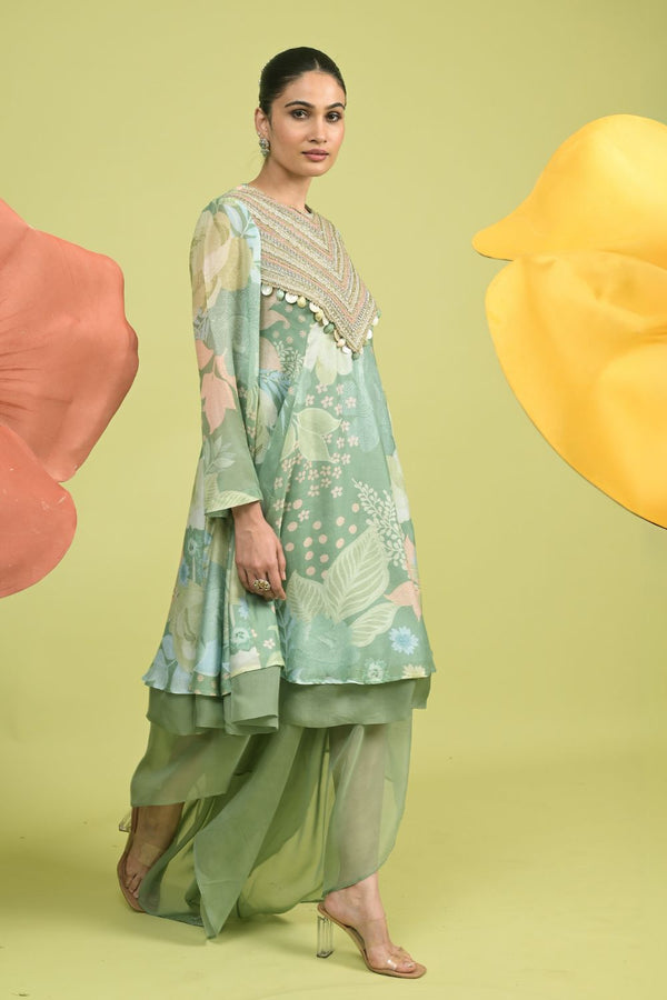 Ornate Asymmetrical Tunic set