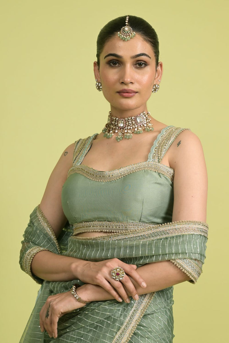 Matcha Melody Saree