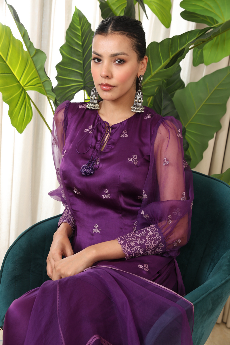Purple Kurta Set