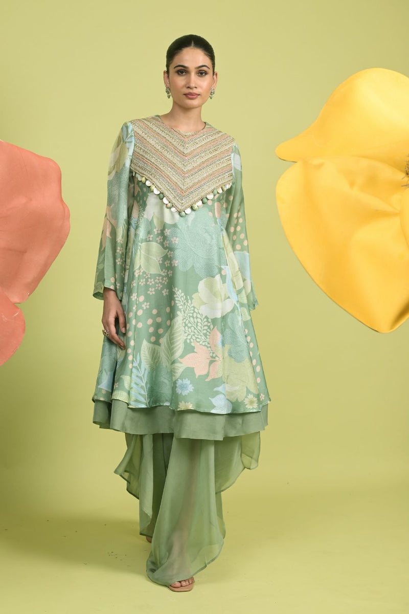 Ornate Asymmetrical Tunic set