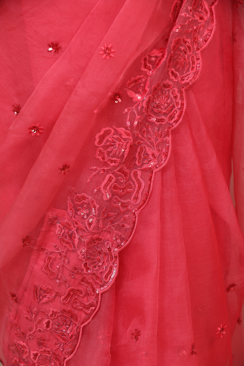 Pink Nyra Saree Set