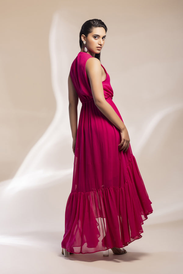 Fuschia Georgette Dress