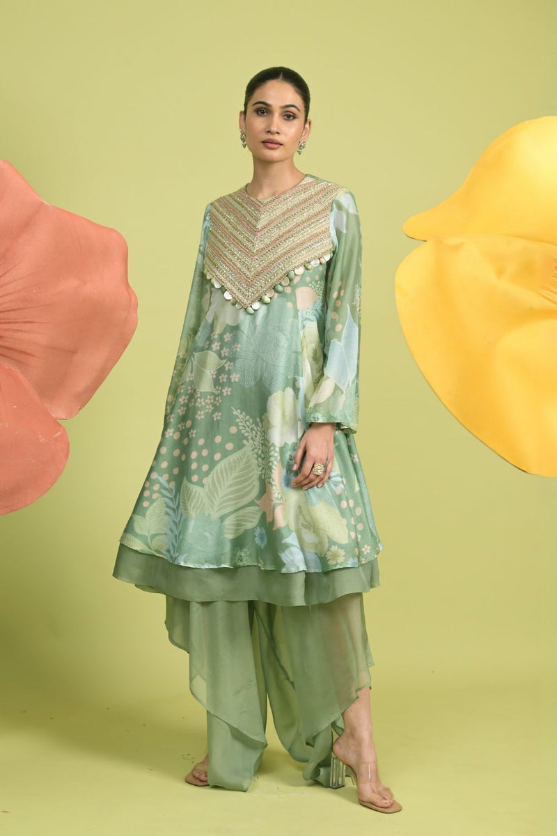 Ornate Asymmetrical Tunic set