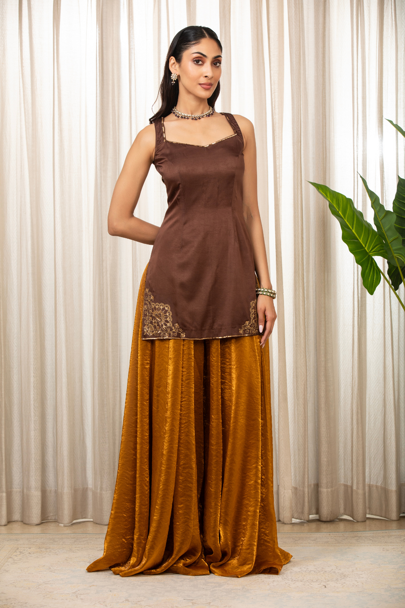 Jasmine Goldenish Sharara Set