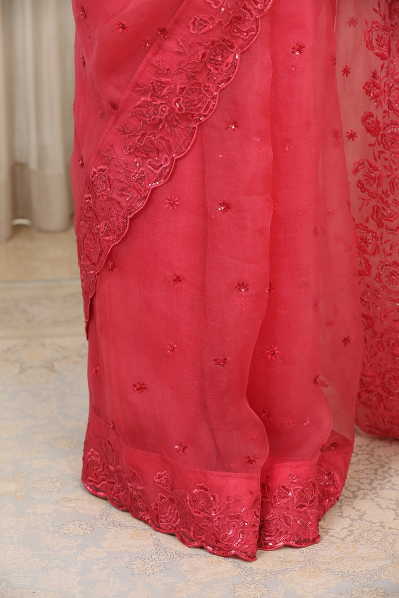 Pink Nyra Saree Set