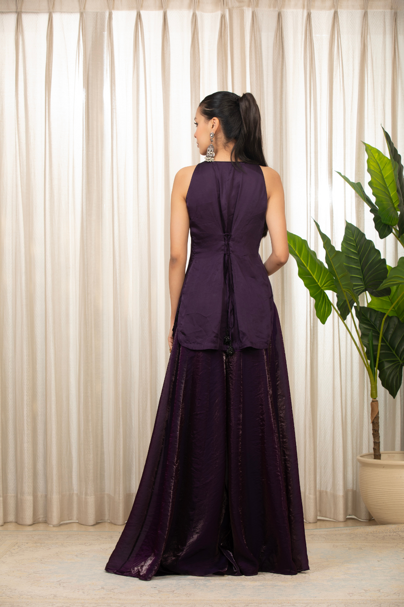 Jasmine Purplish Sharara Set