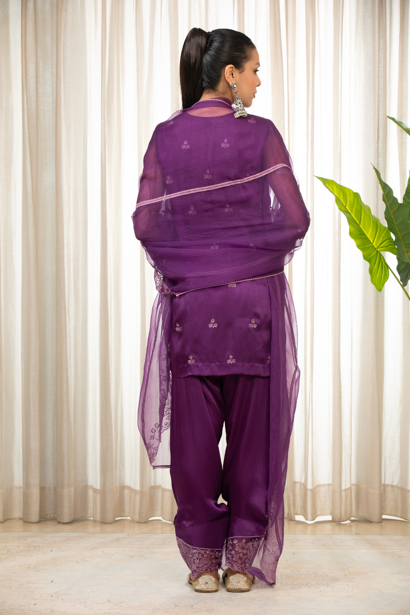 Purple Kurta Set