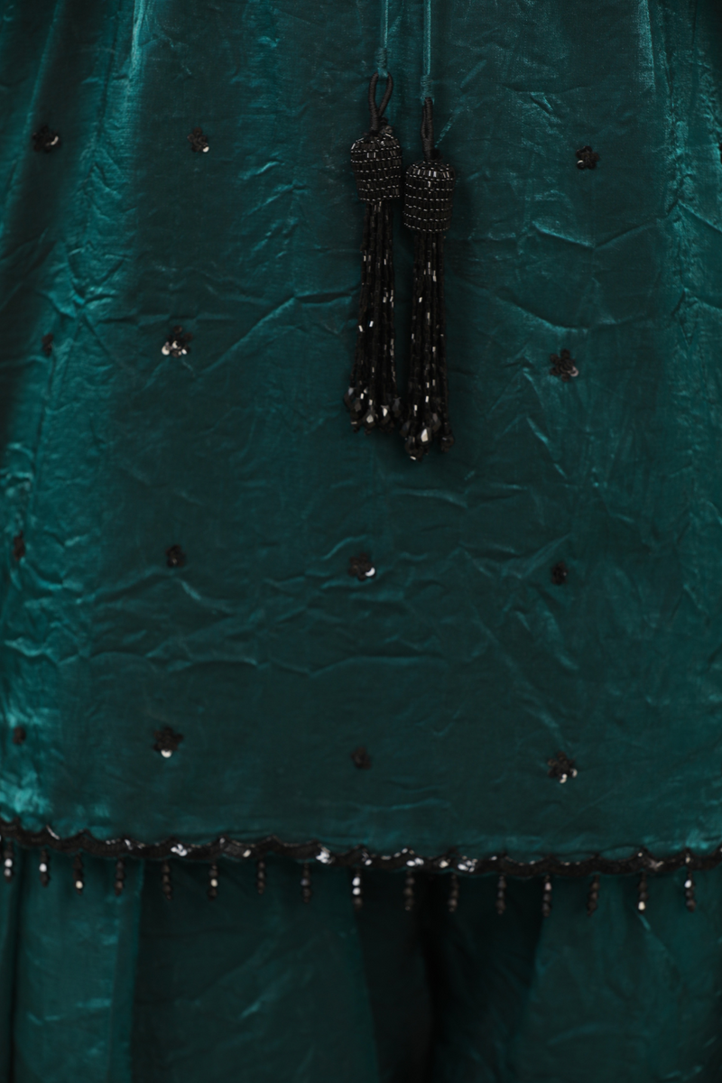 Teal Jasmine Kurta Set