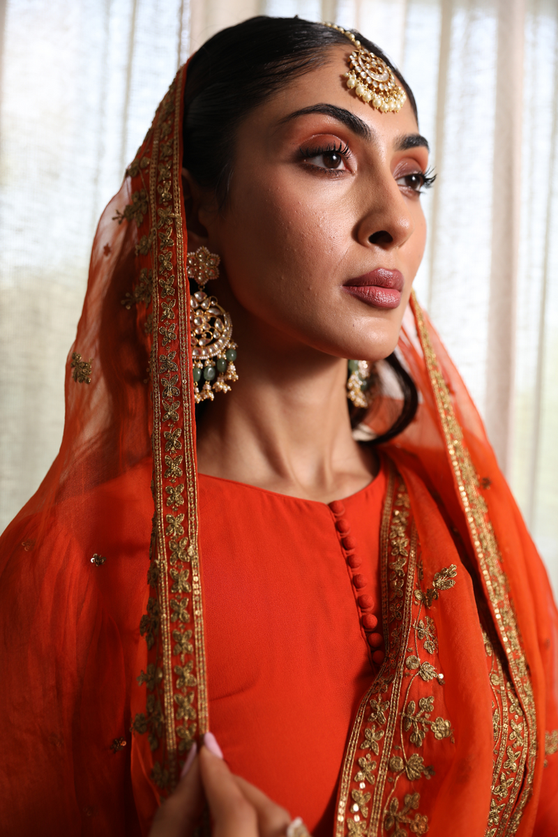 Rust Dilkash Kurta Set