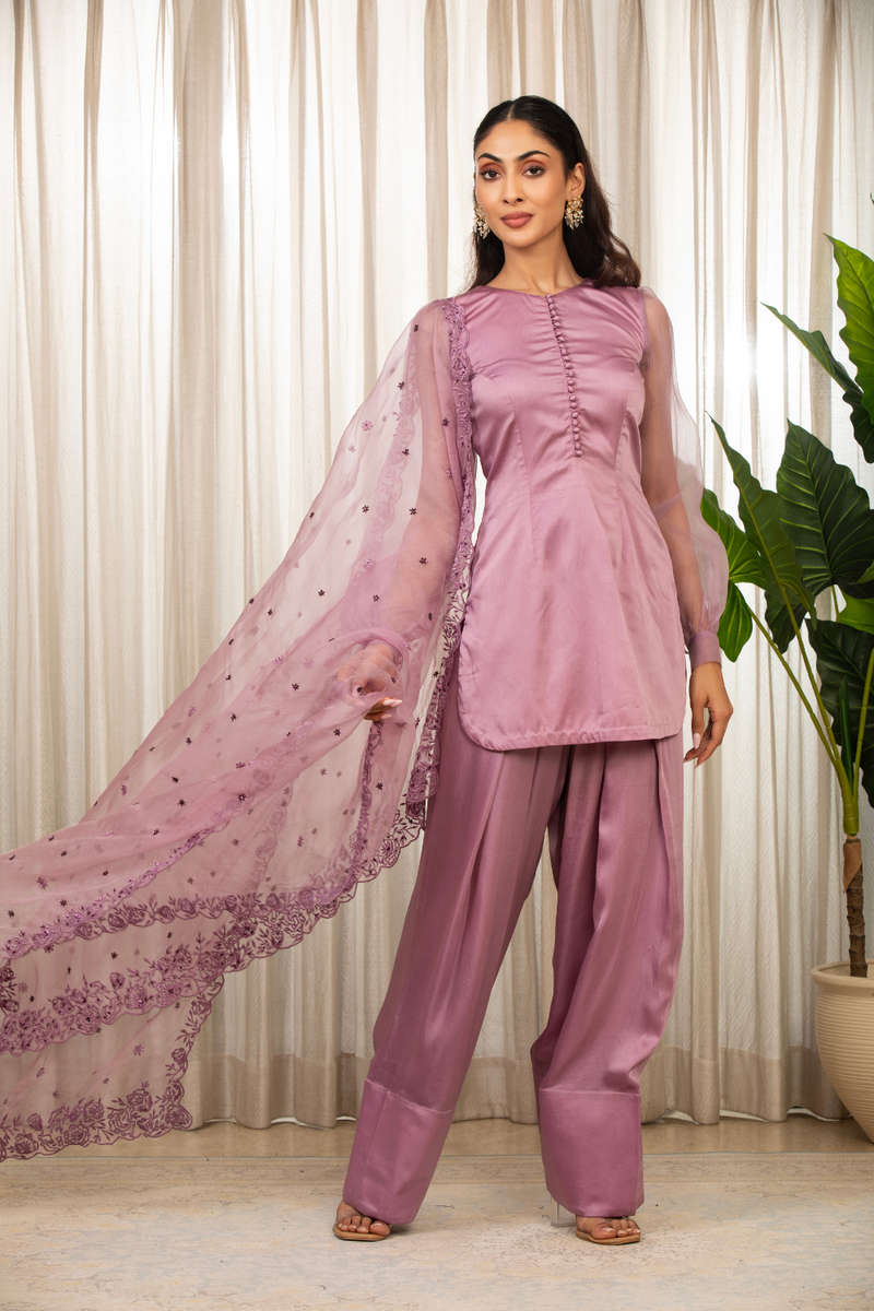 Lavender Kurta Set