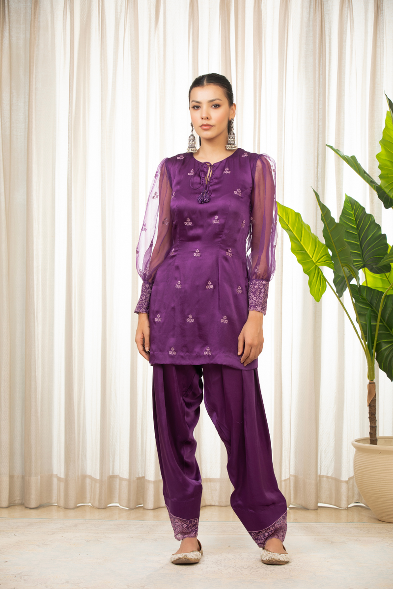 Purple Kurta Set