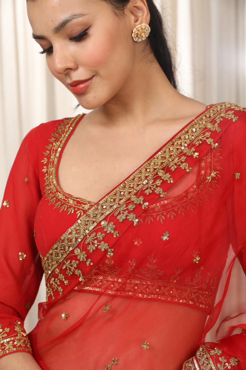 Laal Andaaz Saree Set