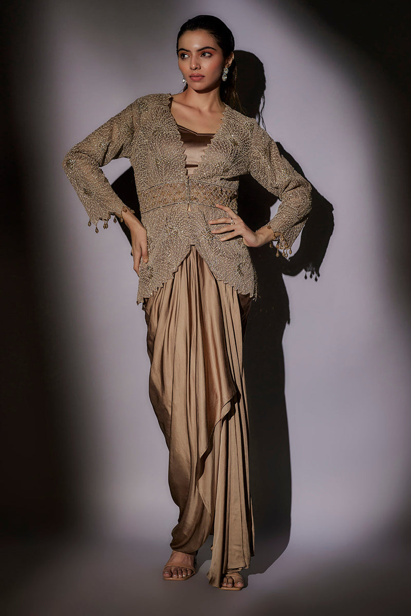 Full Embroided Badla Jacket With Our Signature Pickup Skirt