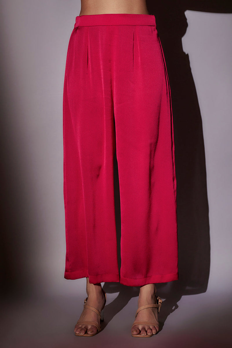 Long Kaftan With Leaf Scalp Embroidery And Hangings Paired With Pants