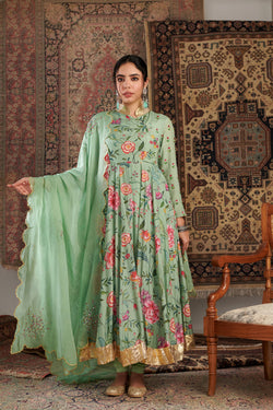 Mint Green Anarkali Set