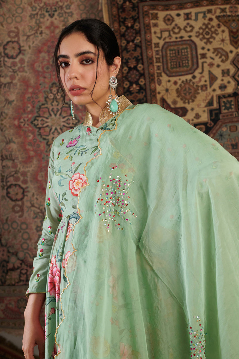 Mint Green Anarkali Set