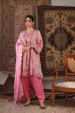 Chintz Old Rose Kurta Set Of 3