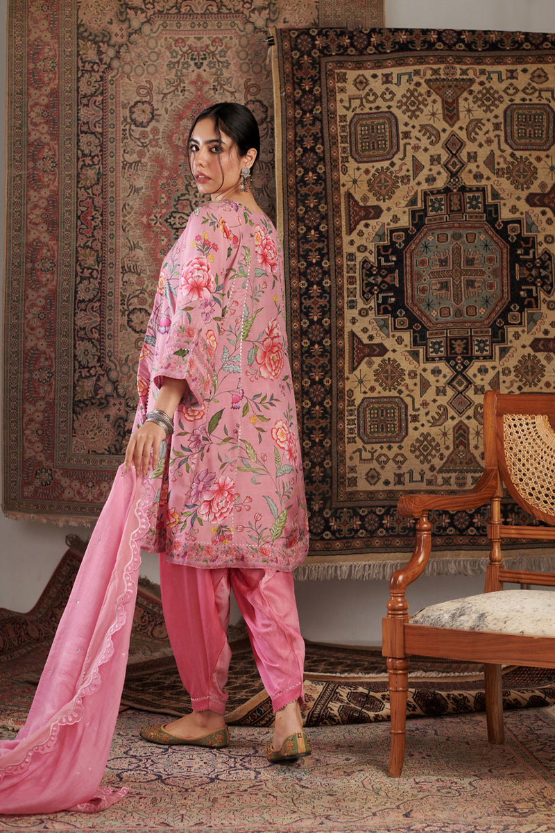 Chintz Old Rose Kurta Set Of 3