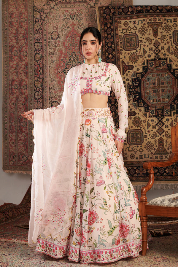 Zara Ivory Lehenga Set