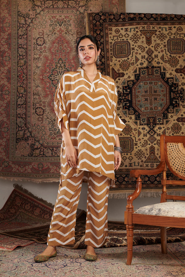 Chevron Mustard Co-Ord Set