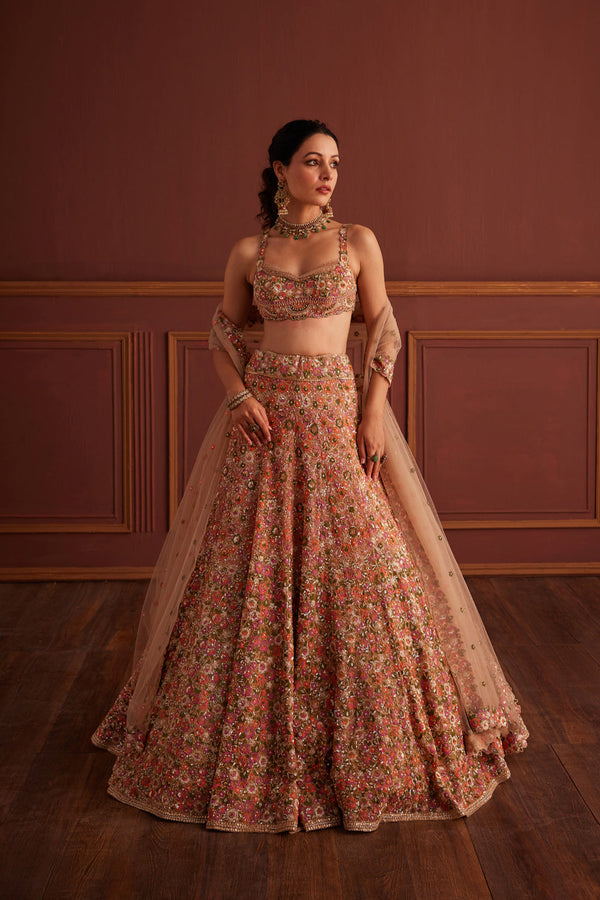 Multi-Colored Floral Lehenga