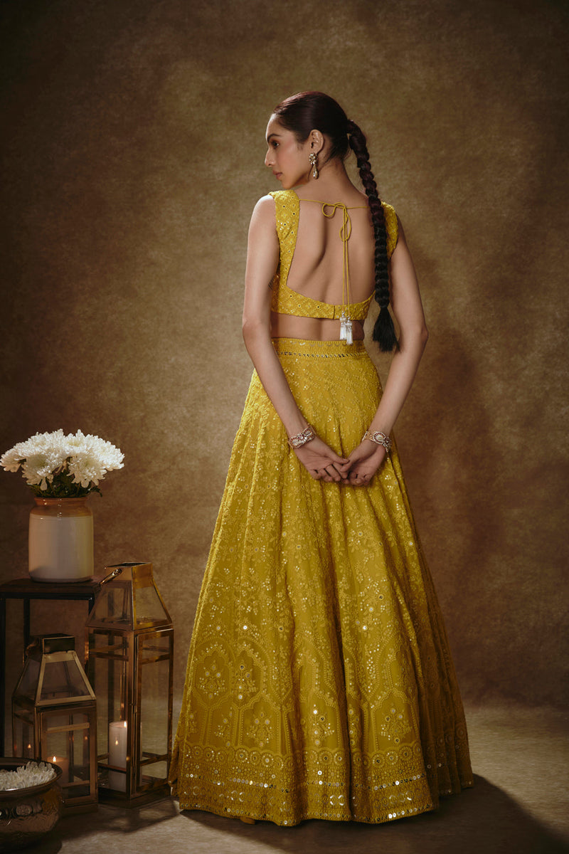 Citrine Yellow Lehenga Set
