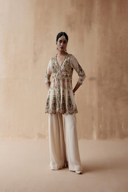 Ivory Kurta With Sharara