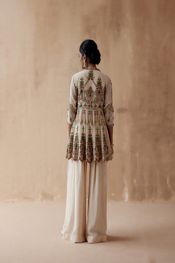 Ivory Kurta With Sharara