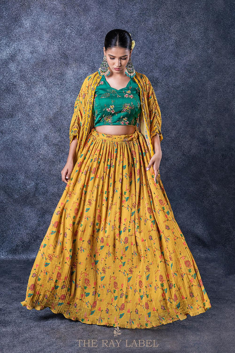 Mustard Yellow Lehenga Set