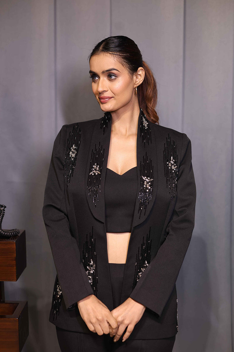 Black stone blazer