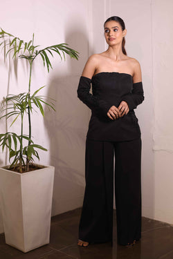 Black tube blazer
