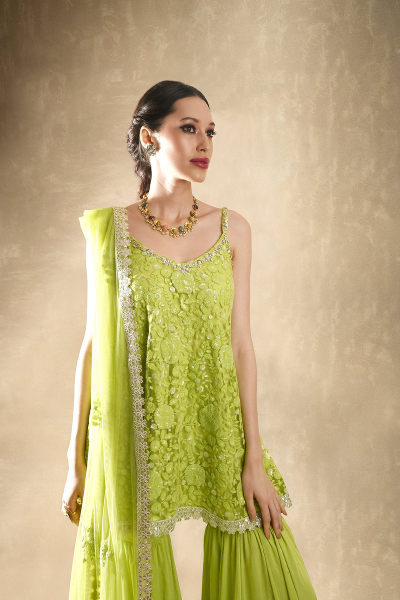 Lime Green Kurta Set