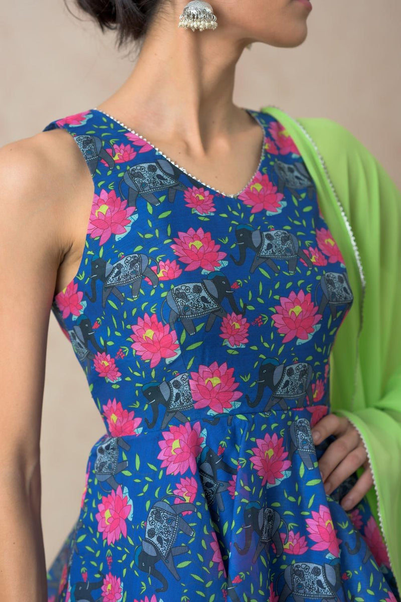 Peblum Kurti With Gharara, Dupatta